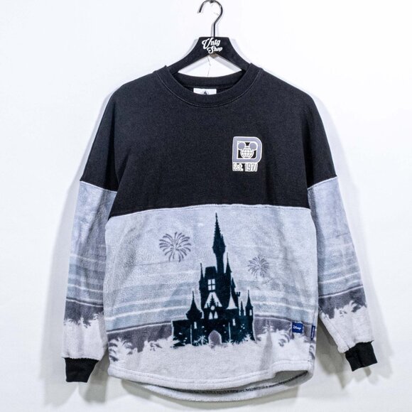 Walt Disney World Castle Sherpa Fleece Spirit Jersey Small Theme Park Cartoon - Picture 2 of 9